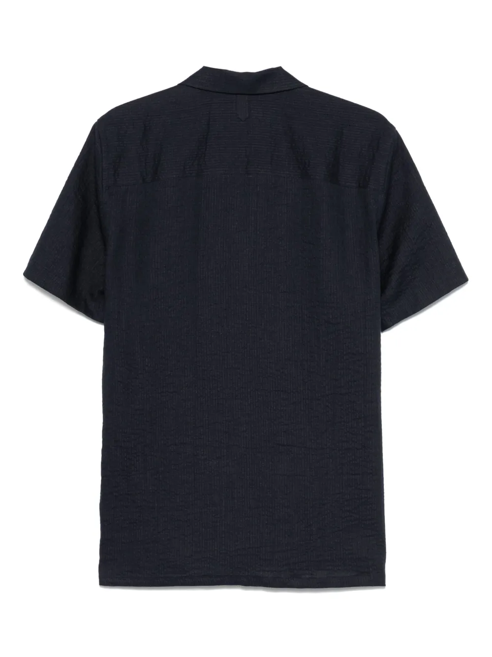 Canali Seersucker overhemd Blauw