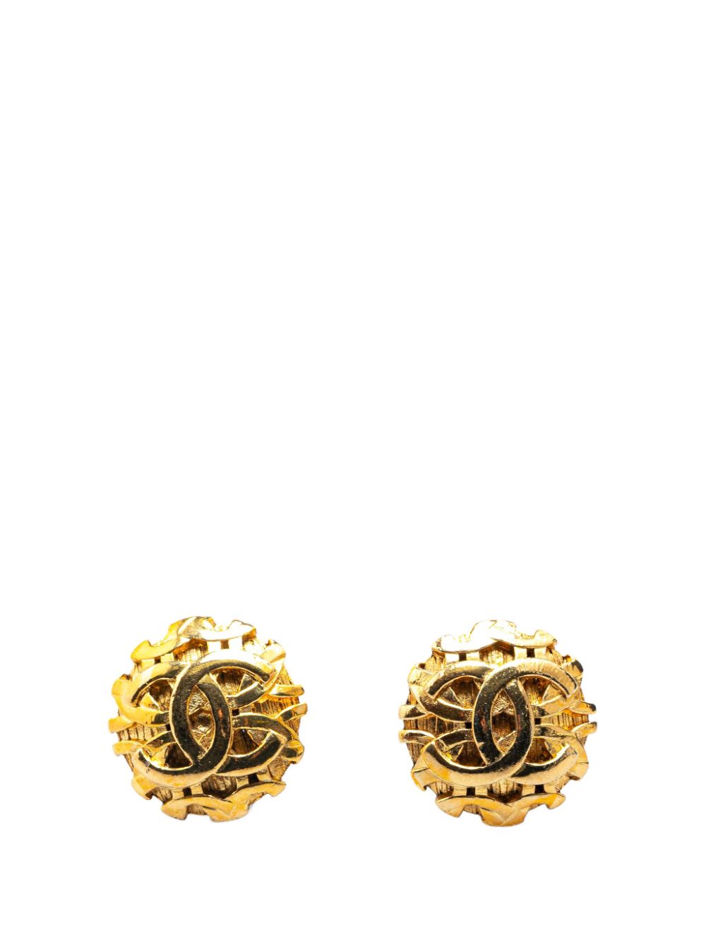 1980-1990 Gold Plated CC Clip On costume earrings