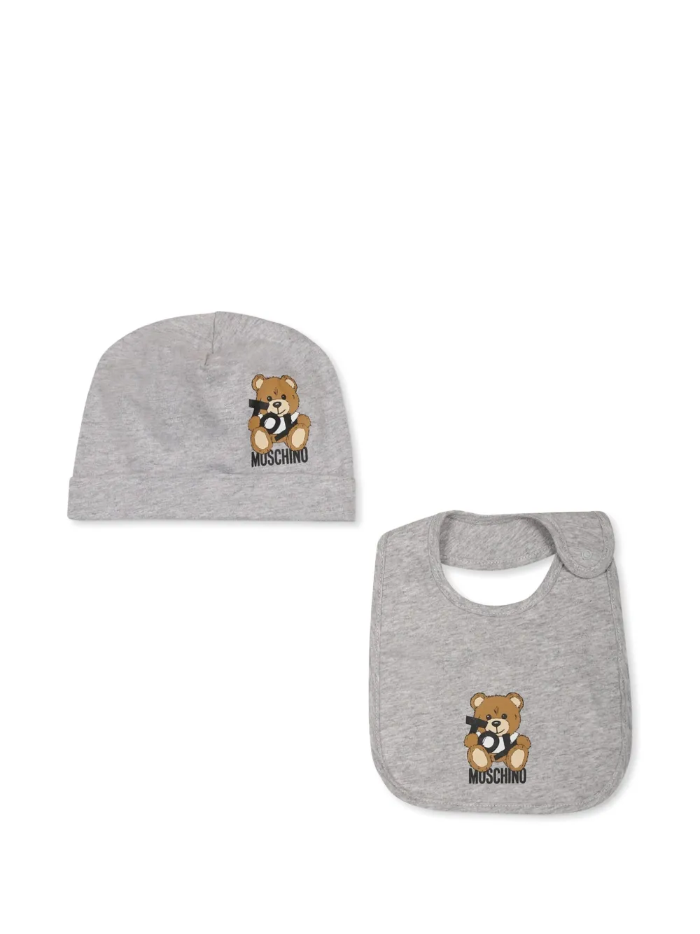 Moschino Kids Set di 2 berretti con stampa Teddy Bear | grigio | Image 1