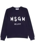 MSGM logo-print sweatshirt - Blue