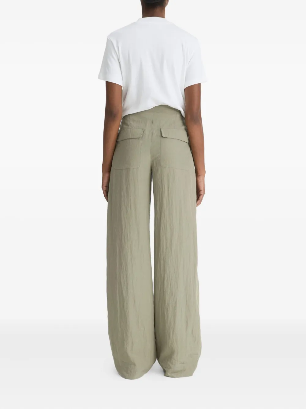 Vince Mid Rise Utility Drawstring Pants In Green