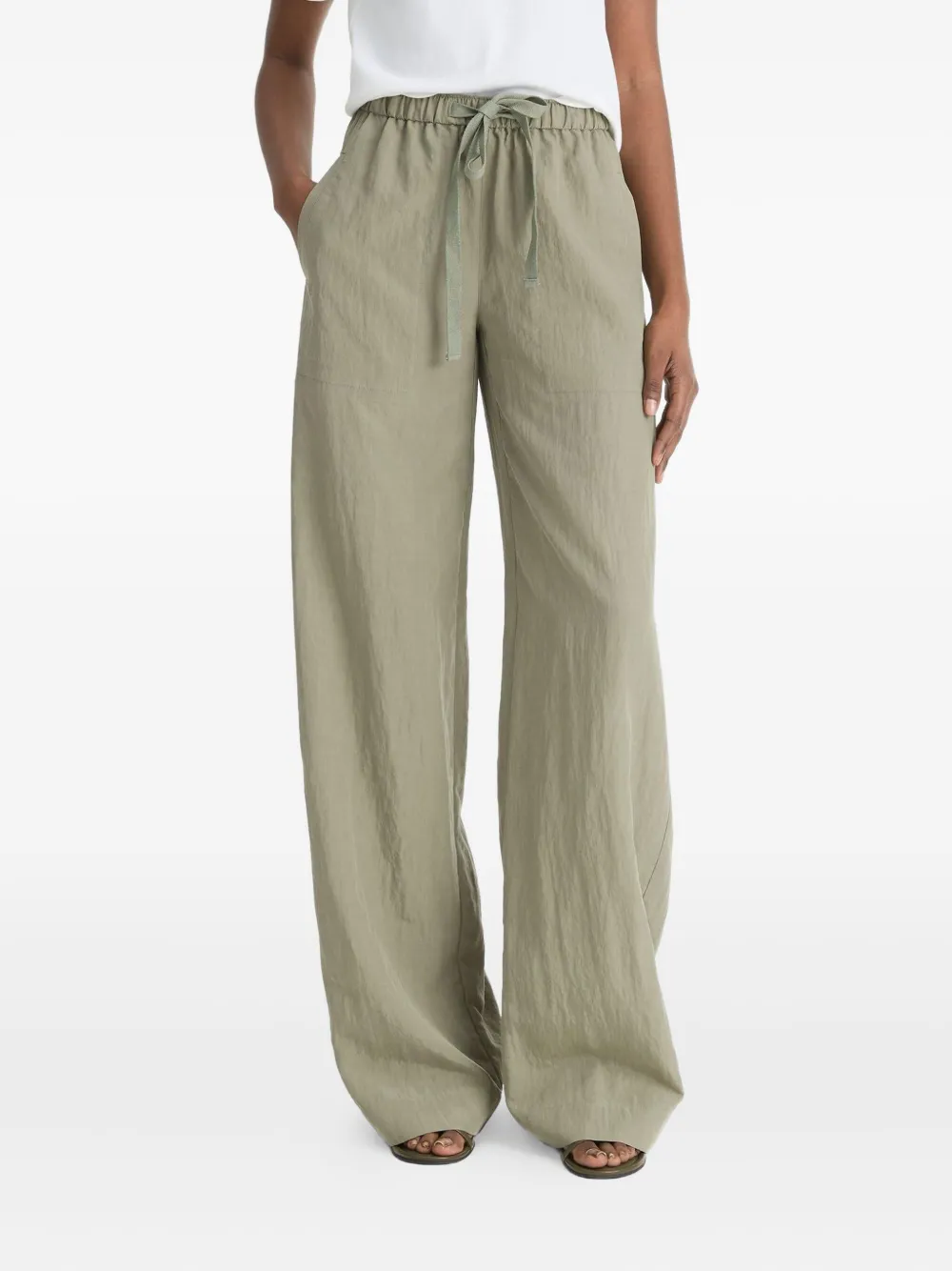 Vince drawstring-waist trousers | Green | Image 1