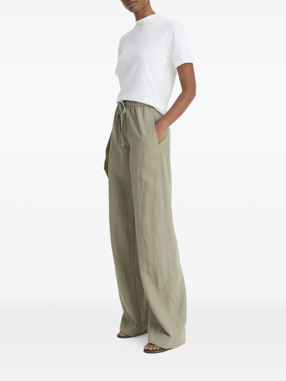 Vince drawstring-waist trousers - Groen
