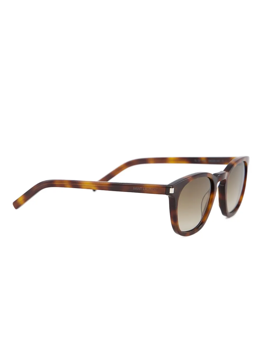 Saint Laurent Eyewear Zonnebril met rechthoekig montuur - Bruin