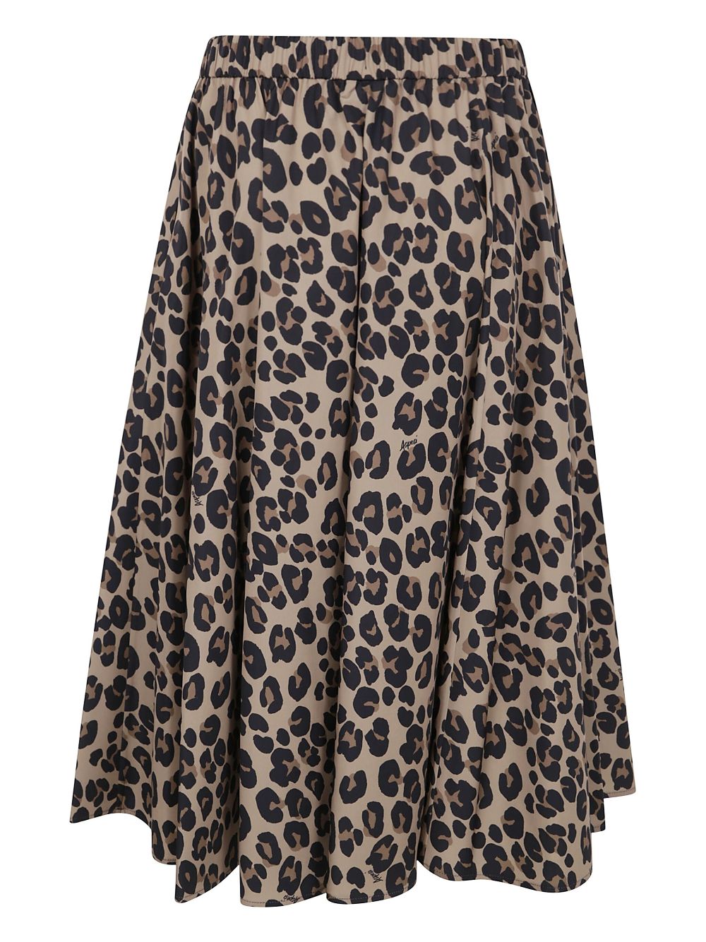 ASPESI leopard-print pleated skirt - Neutrals