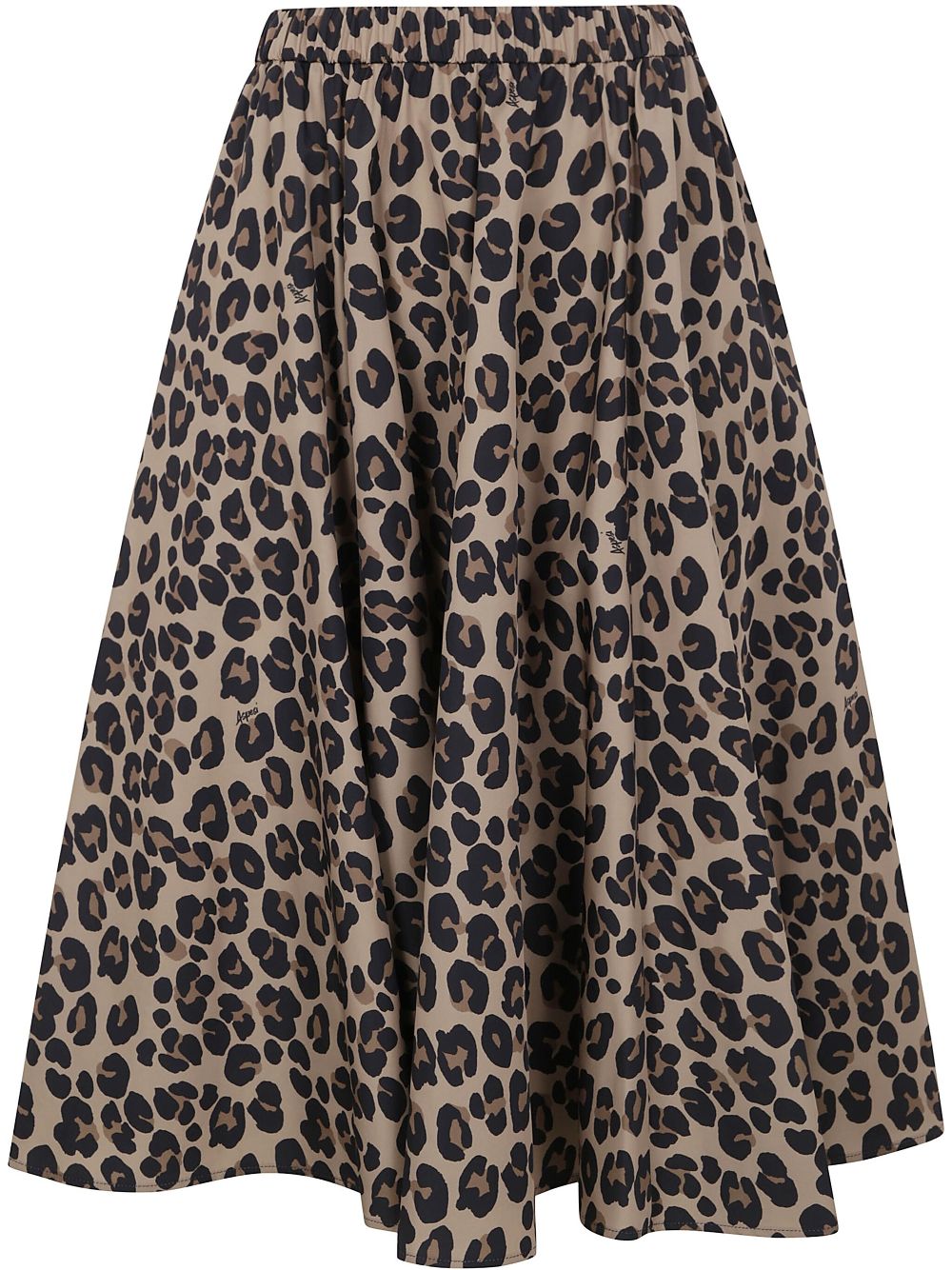 ASPESI leopard-print pleated skirt - Neutrals