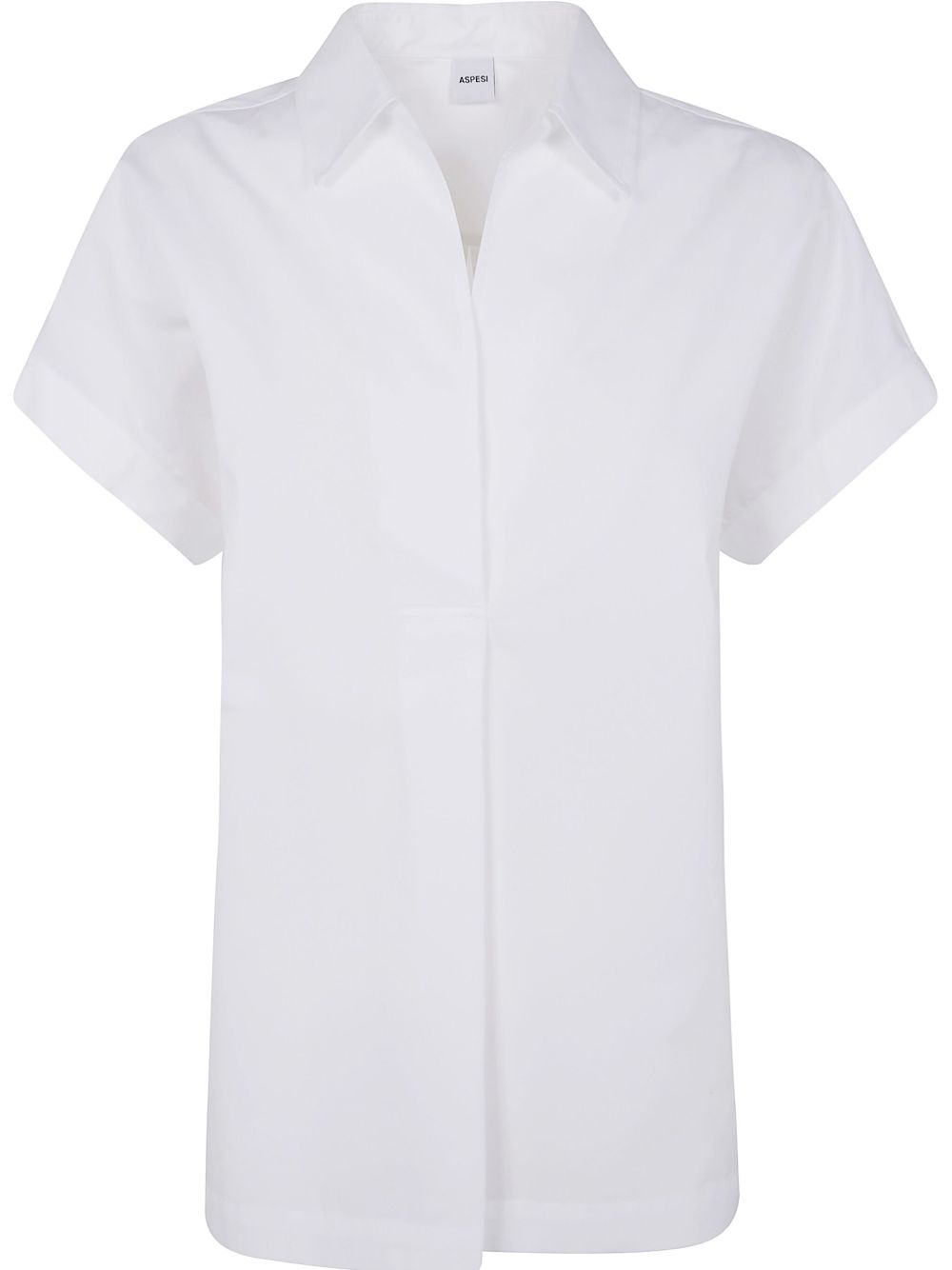 ASPESI short-sleeve cotton blouse - White