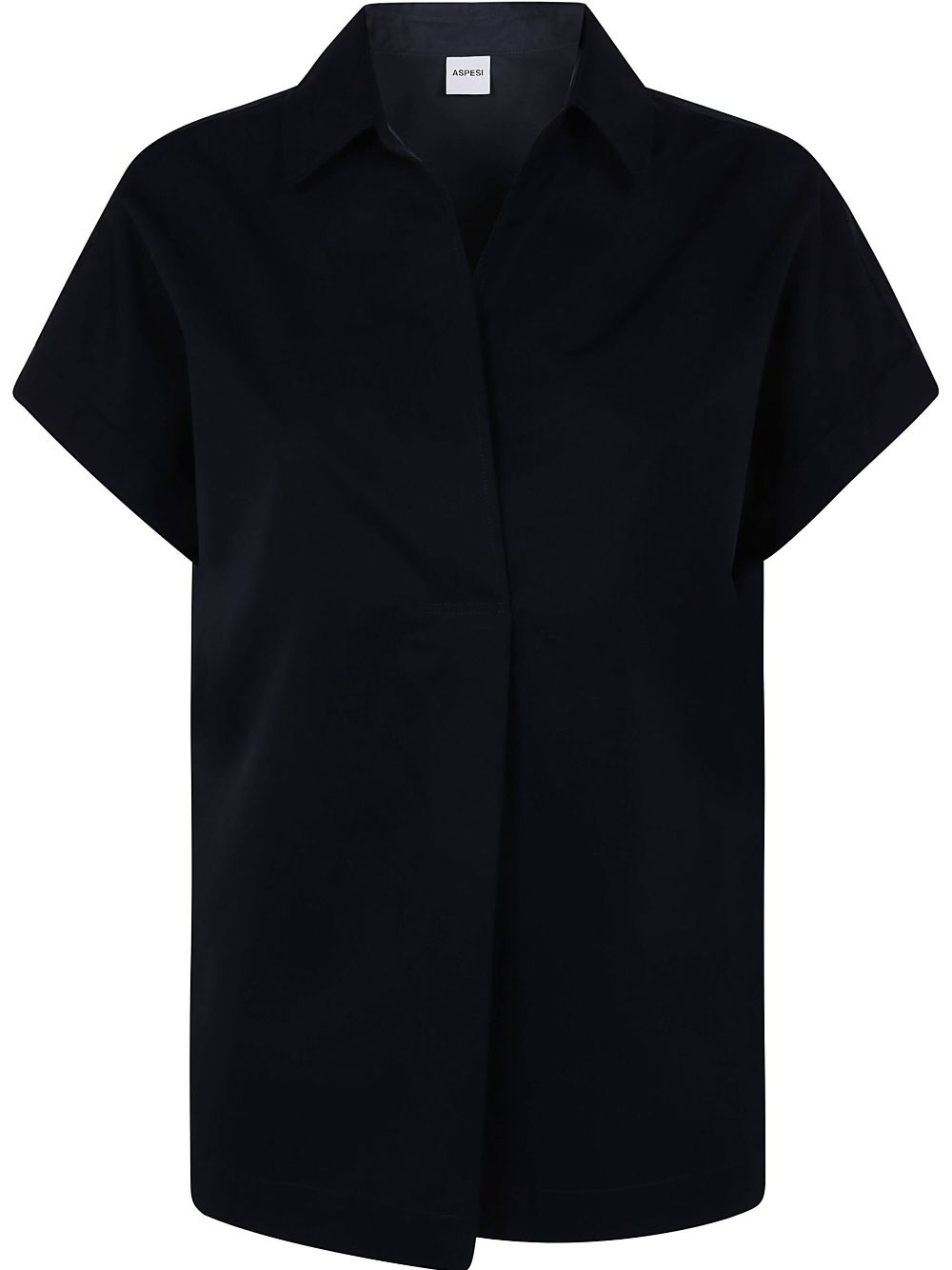 ASPESI short-sleeve cotton blouse - Blue