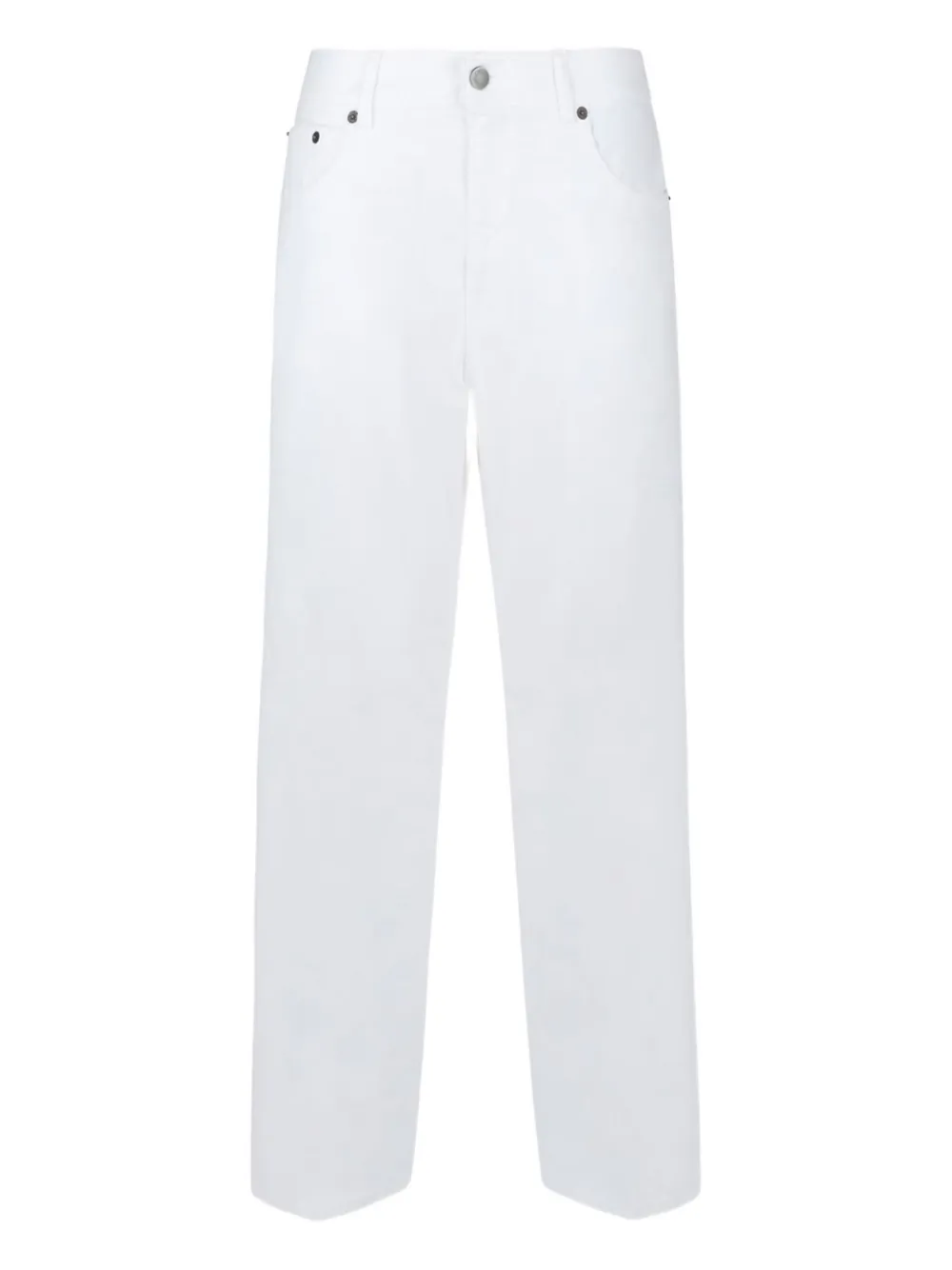 Haikure Buttoned Straight-leg Jeans In White