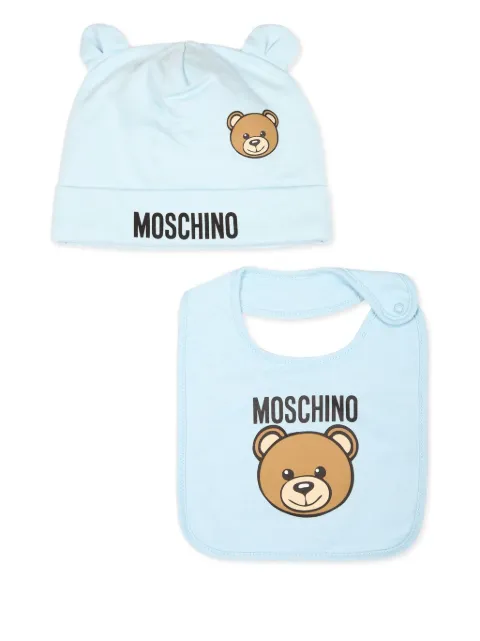 Moschino Kids set de dos gorros con motivo Teddy Bear