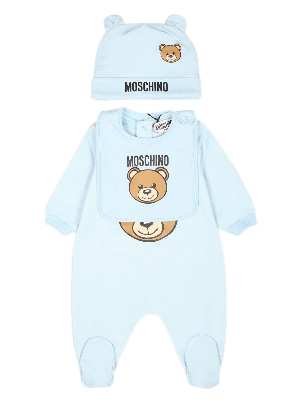 Moschino Kids logo-print pajamas - Blue