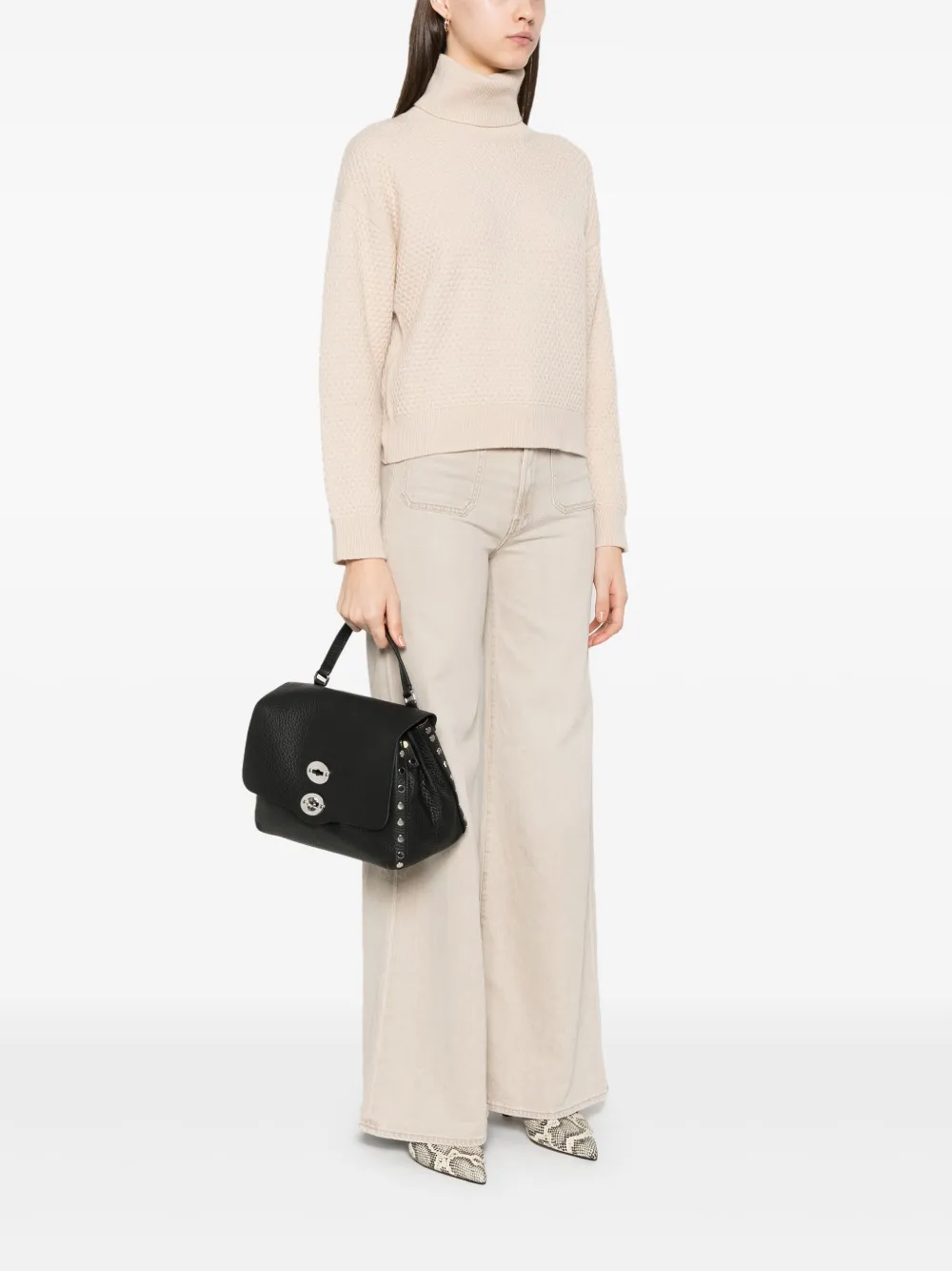 Zanellato Postina kleine shopper Zwart