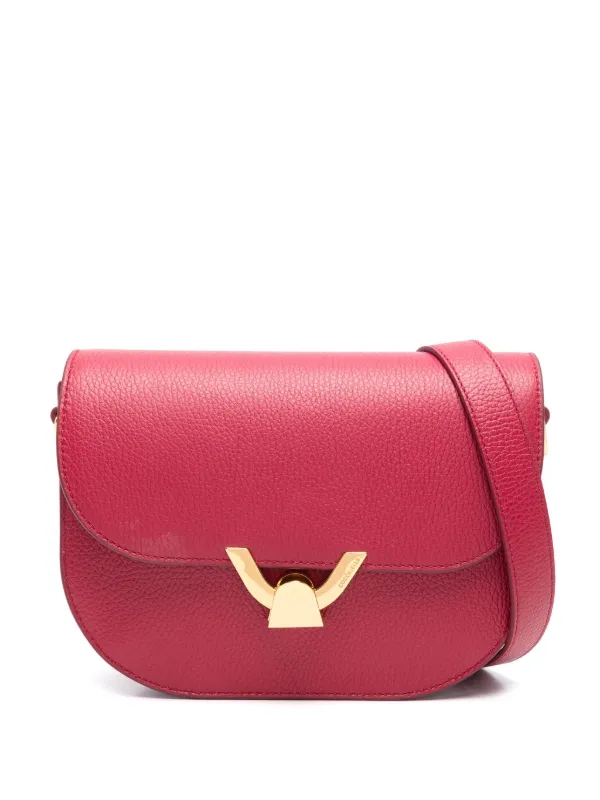 brown leather crossbody bag coccinelle sling bag Coccinelle small Dev cross body bag