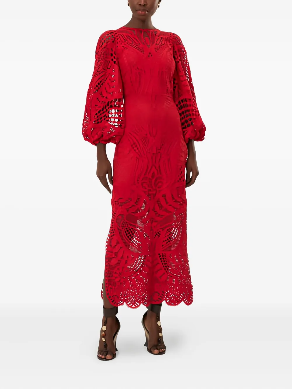 FARM Rio Nature midi dress - Rood