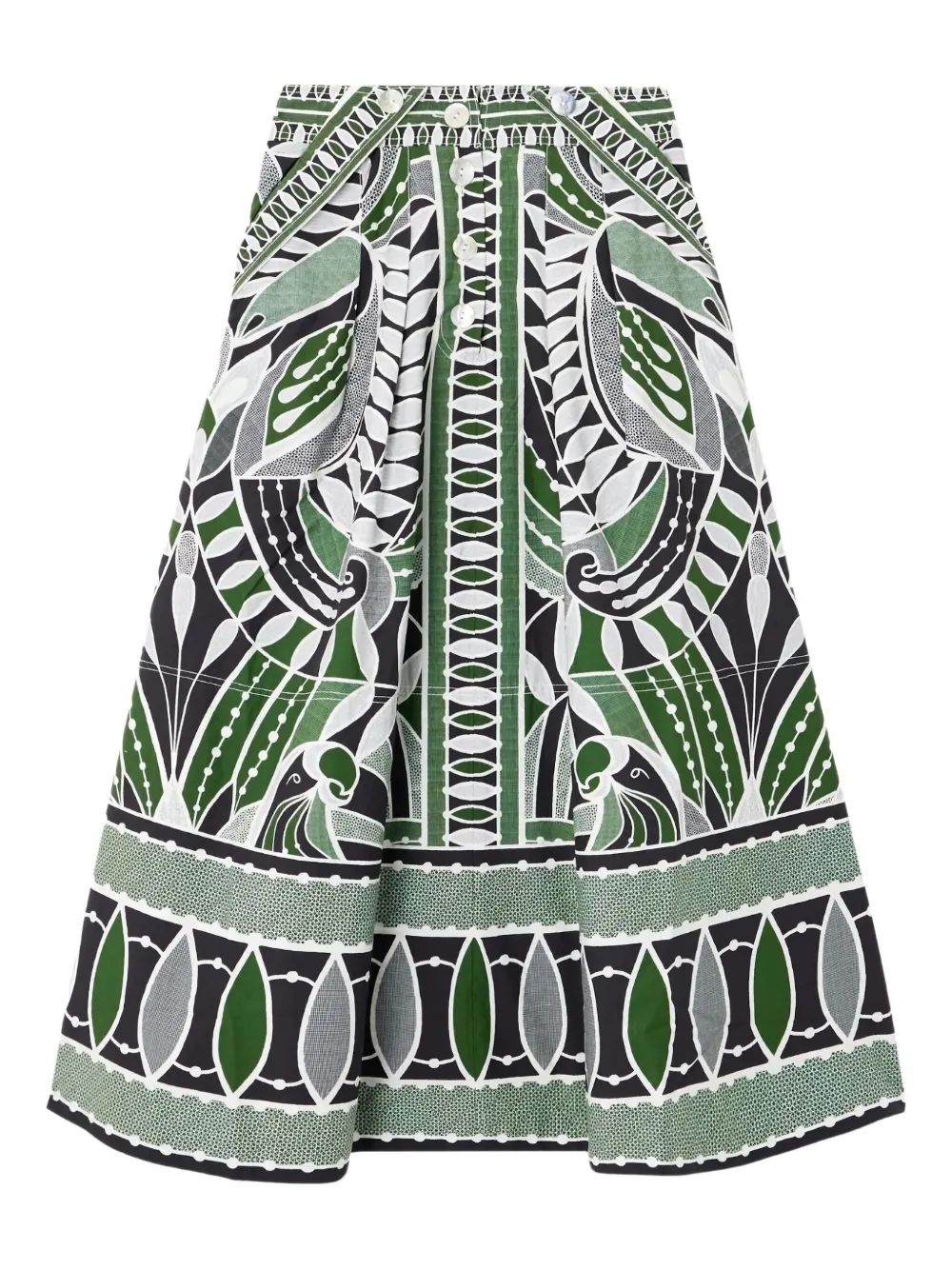 floral-print midi skirt