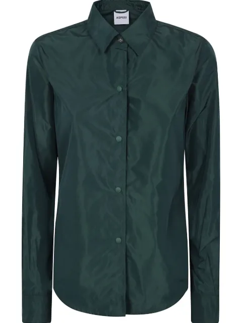 ASPESI curved-hem button-up shirt