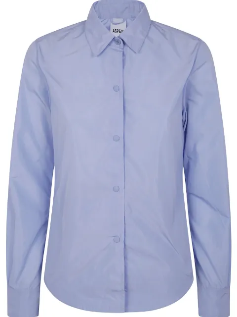 ASPESI curved-hem button-up shirt