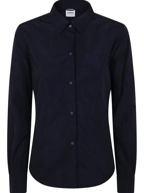 ASPESI curved-hem button-up shirt