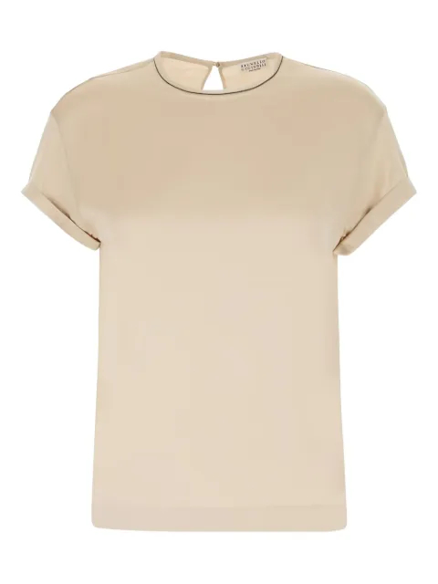 Brunello Cucinelli contrasting-collar T-shirt