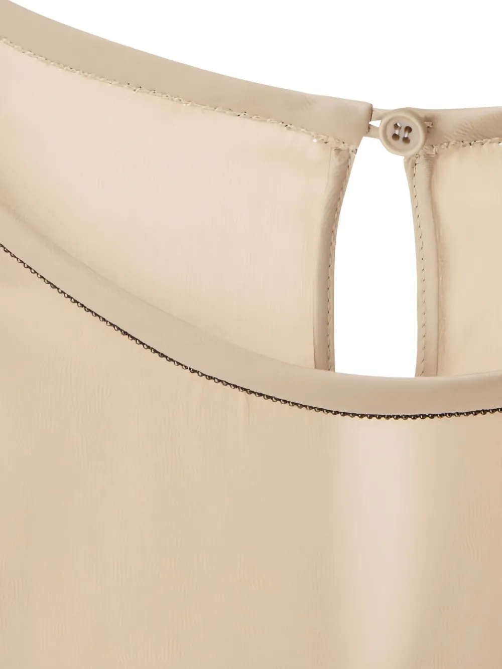 Brunello Cucinelli T-shirt met contrasterende kraag Beige