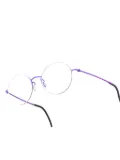 Lindberg round-frame titanium glasses - Purple
