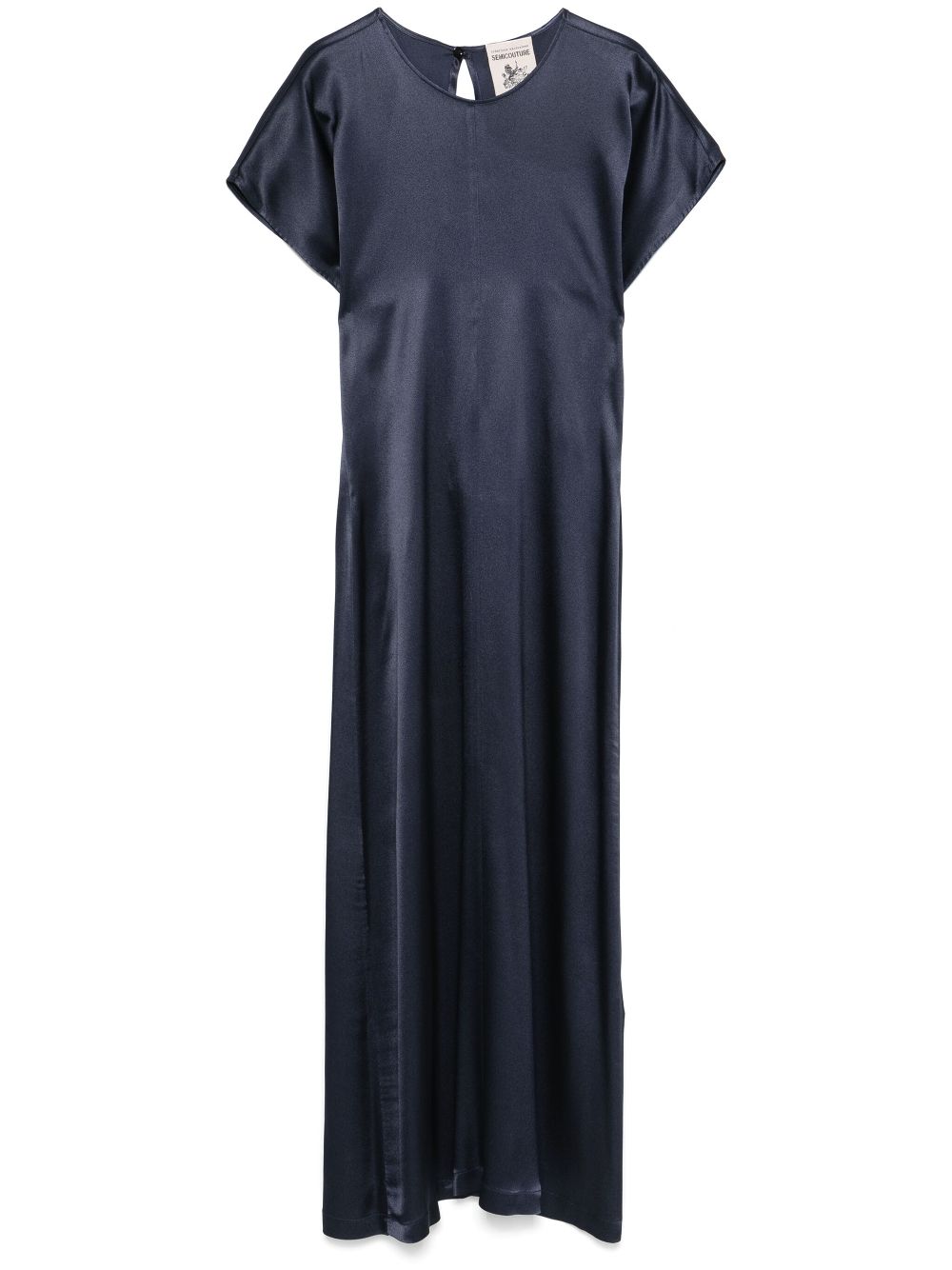 Semicouture satin maxi dress - Blue