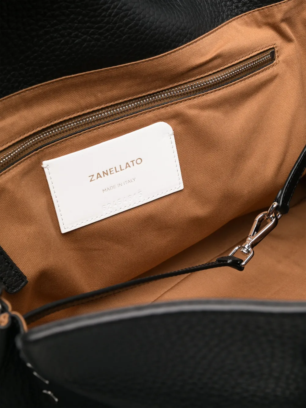 Zanellato Dotta Centauro Xl Leather Handbag In Black