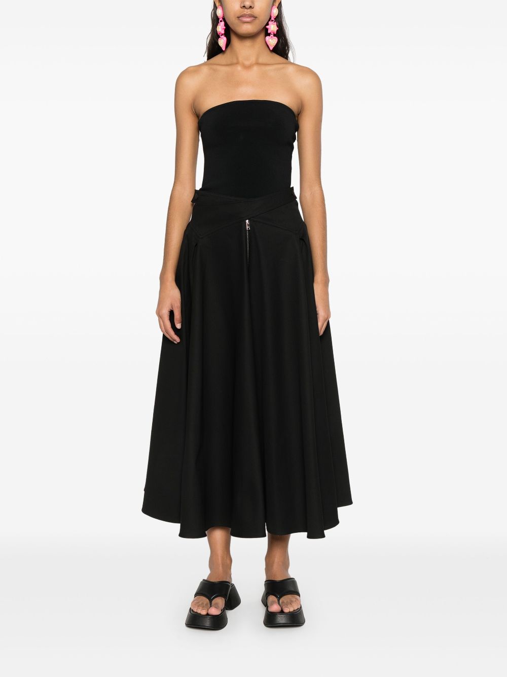 MSGM A-line maxi skirt - Black