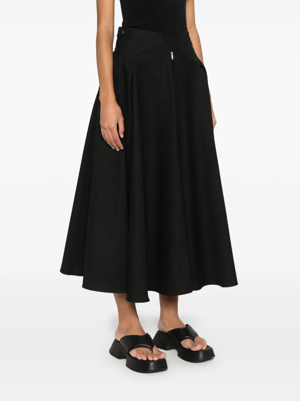 MSGM Maxi-rok met A-lijn Zwart