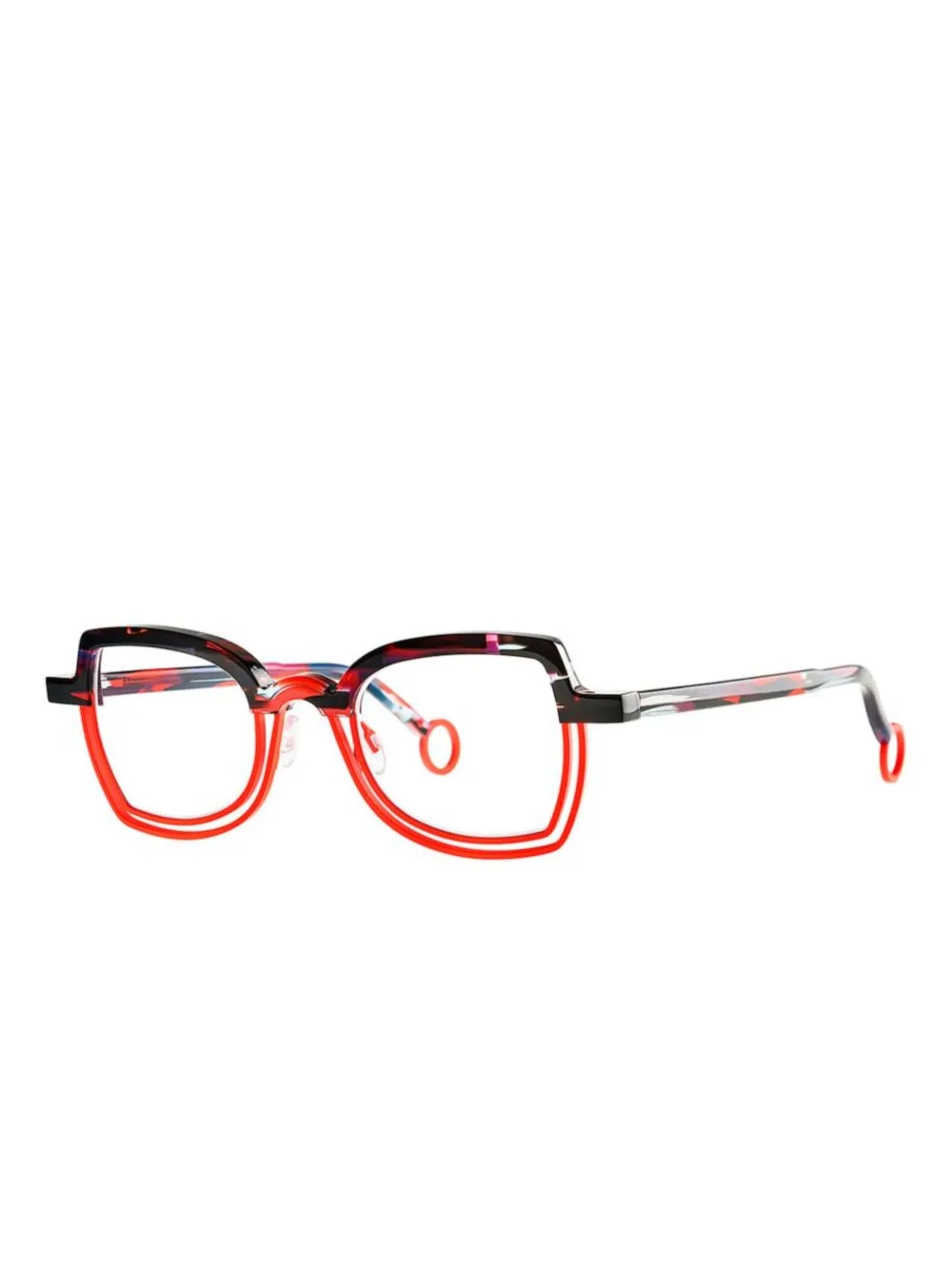 Theo Eyewear geometric-frame glasses - Rood