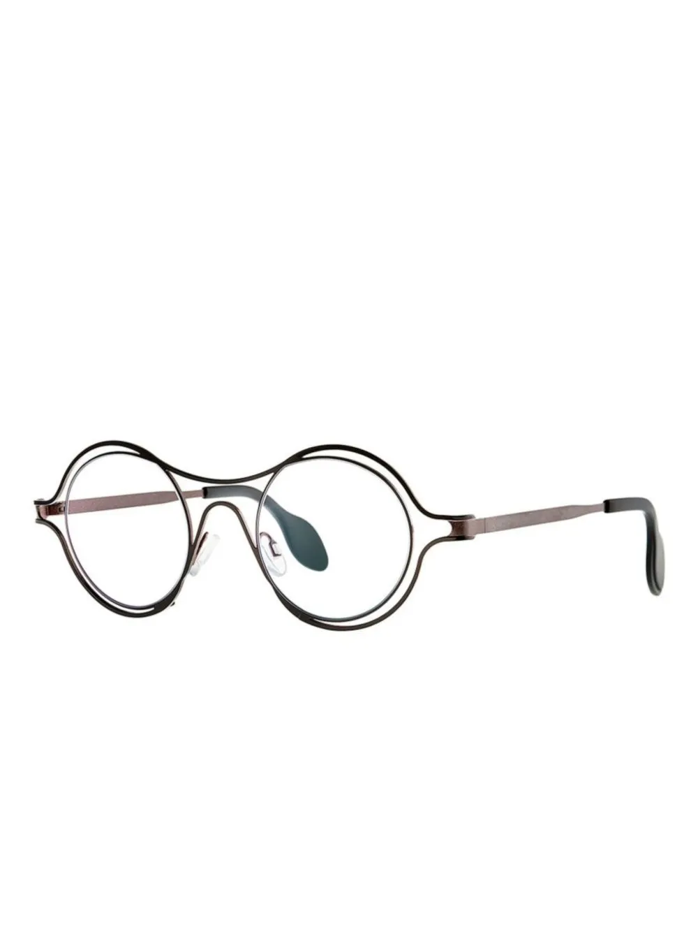 Theo Eyewear round-frame glasses - Bruin