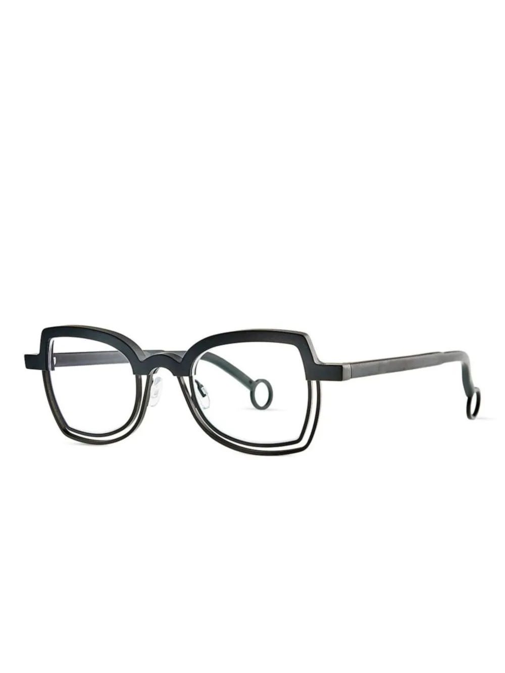 Theo Eyewear geometric-frame glasses - Zwart