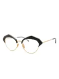 Kaleos Fairchild geometric-frame glasses - Gold