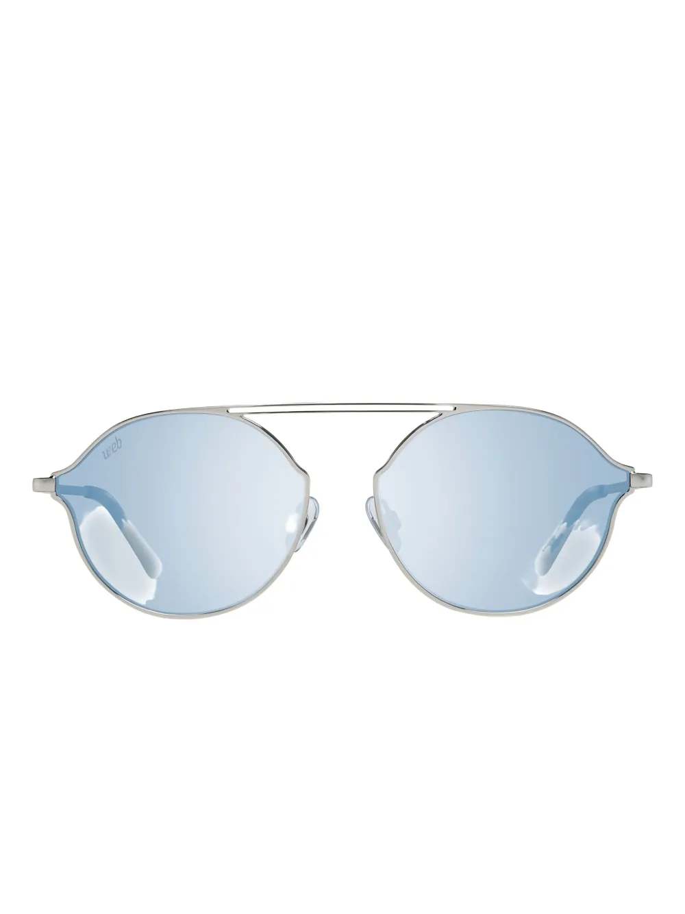WEB eyewear double-bridge mirrored sunglasses - Argento