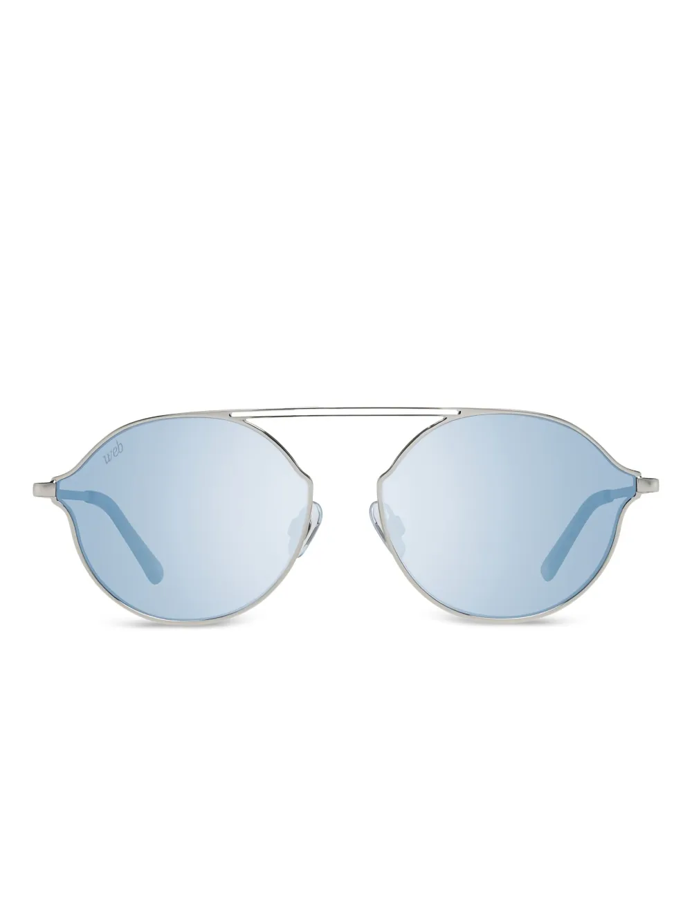 WEB eyewear double-bridge mirrored sunglasses - Argento