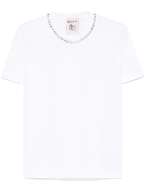 Semicouture rhinestone-embellished T-shirt