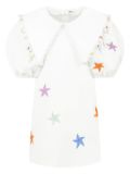 Pangolini Kids star-print dress - White