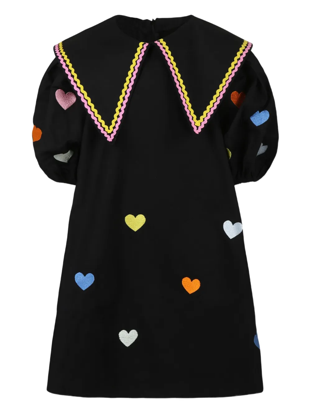 Pangolini Kids robe à cœurs imprimés | noir | Image 1