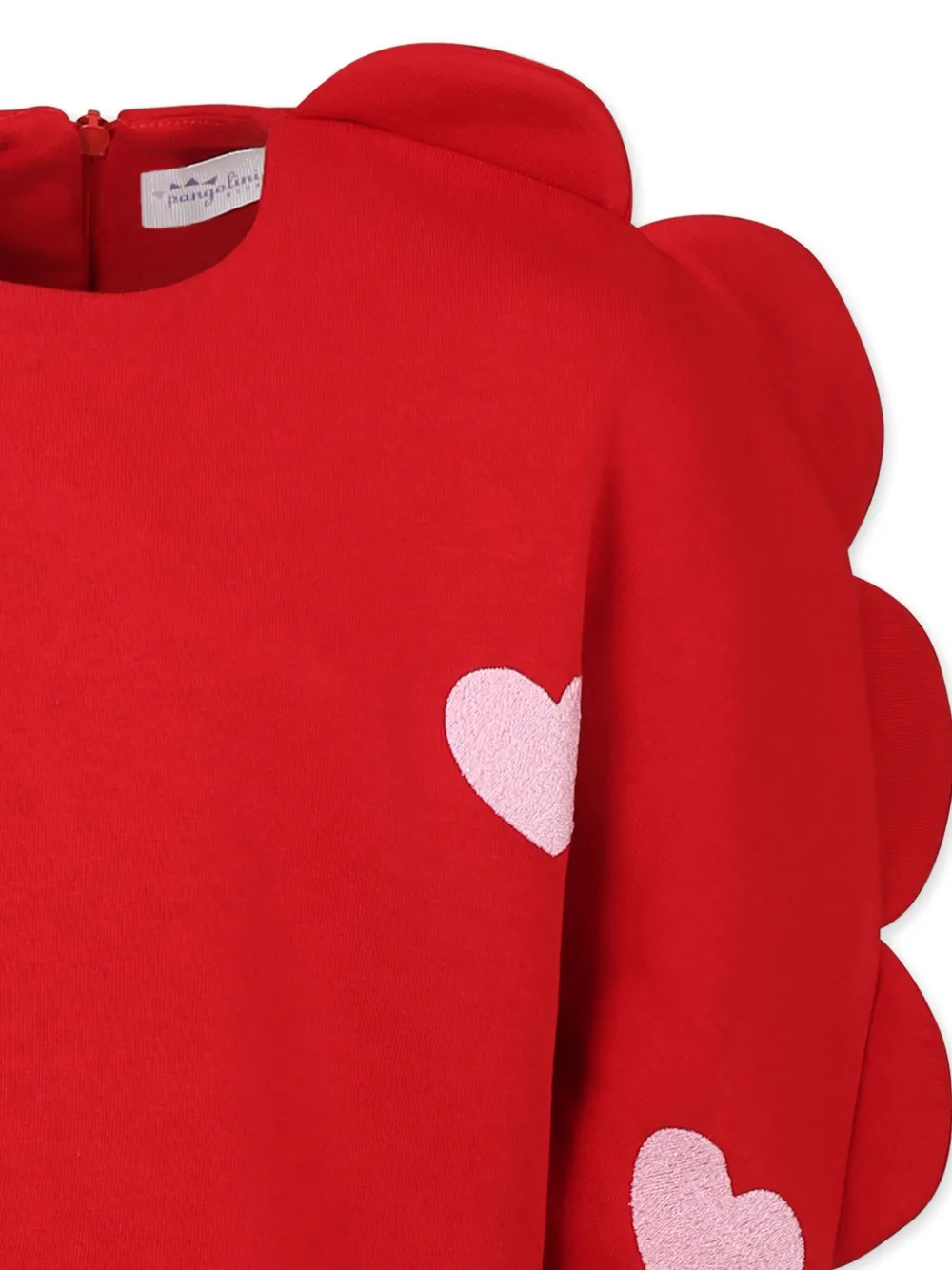 Pangolini Kids Jurk met hartprint Rood