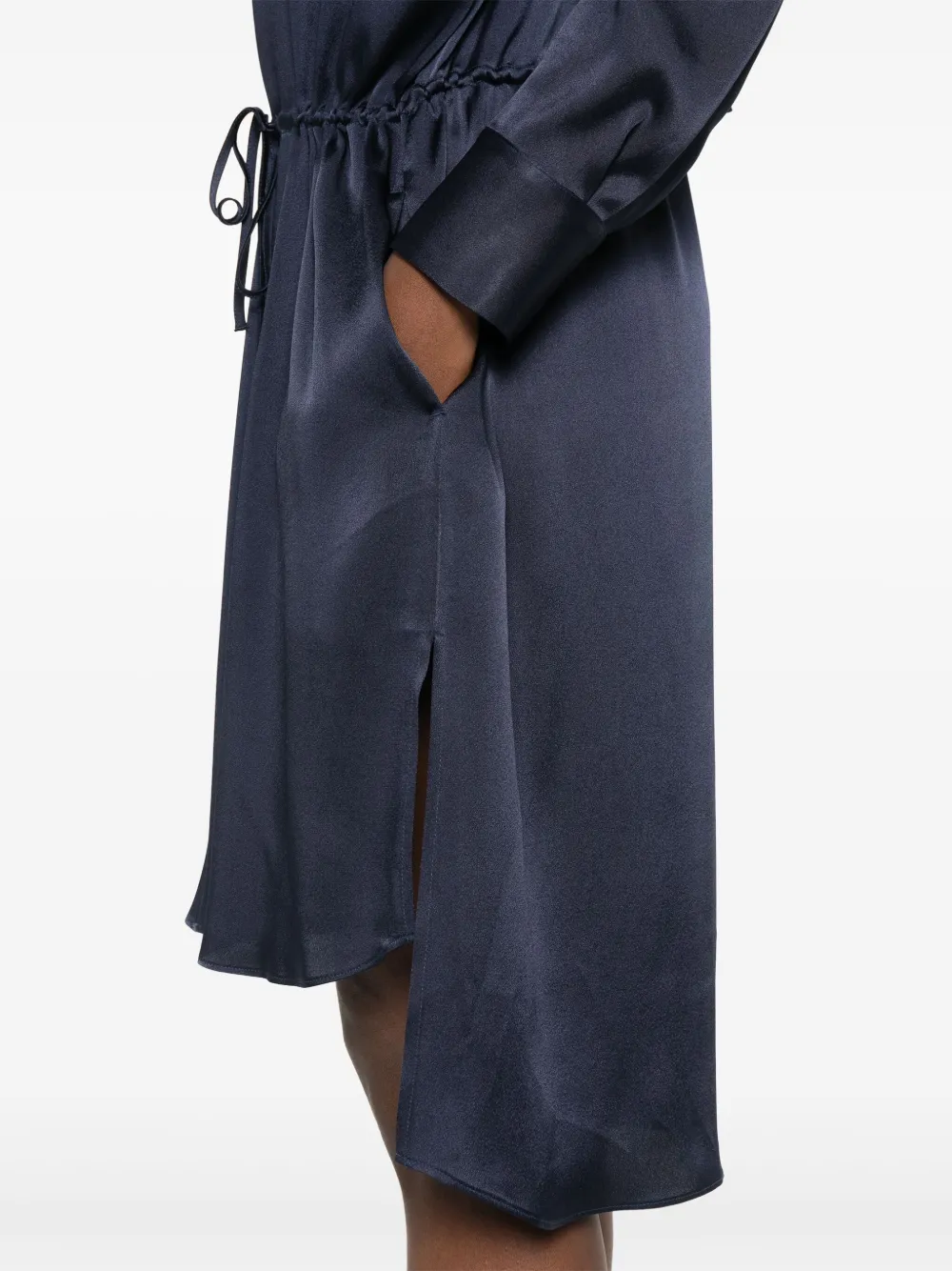 Semicouture Satijnen midi-jurk Blauw