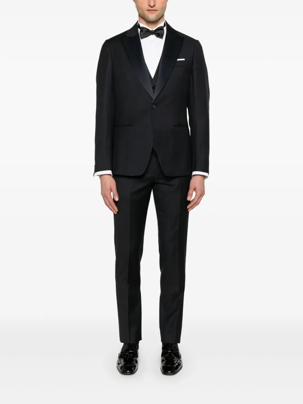 Lardini satin-trim suit | Single Breasted Suits | Image 2