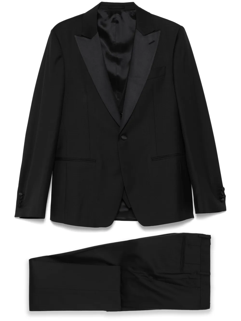 Lardini サテントリム スーツ - ブルー Lardini サテントリム スーツ - ブルー