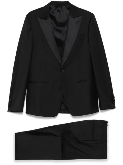 Lardini satin-trim suit