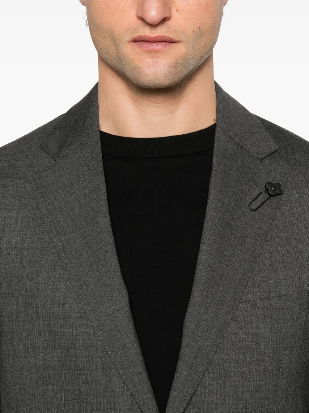 Lardini Pak met broche detail Grijs