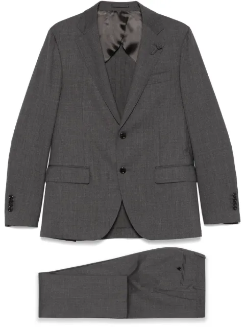 Lardini brooch-detail suit