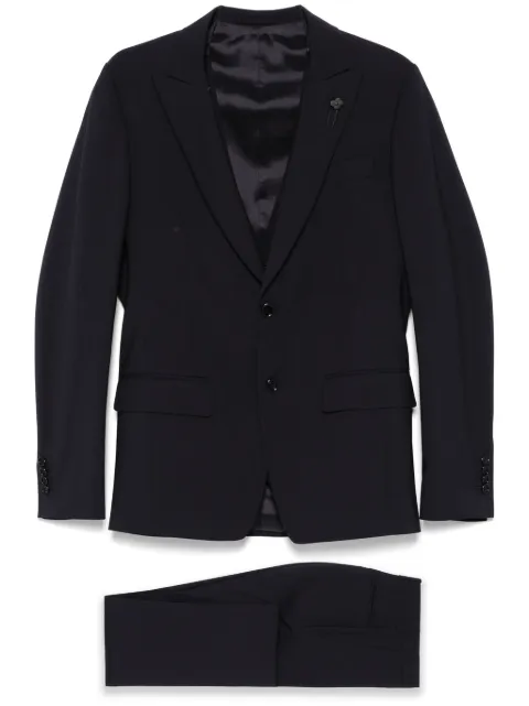 Lardini brooch-detail suit