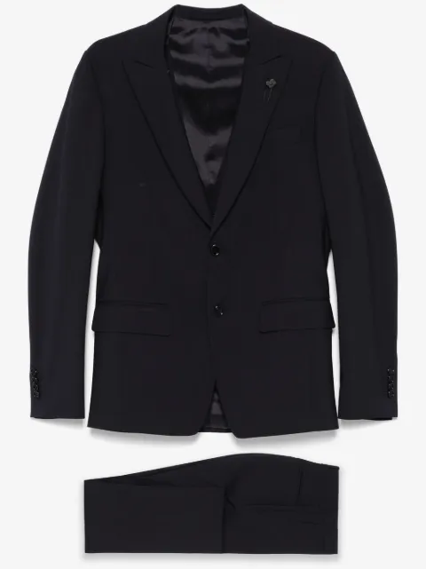 Lardini brooch-detail suit