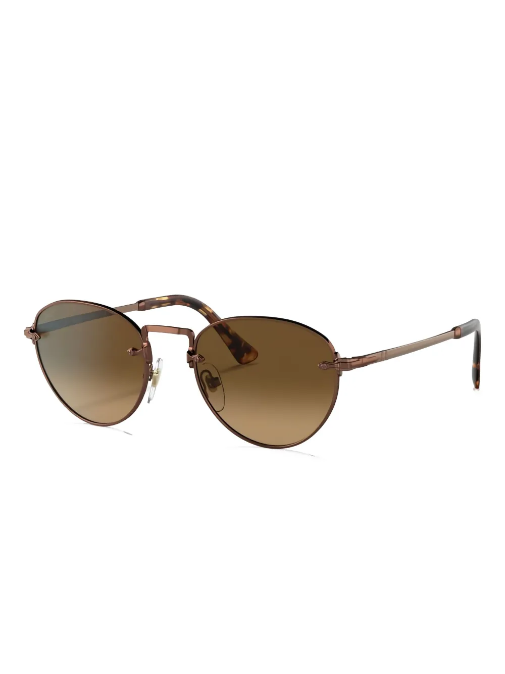 Persol Zonnebril met rond montuur Bruin