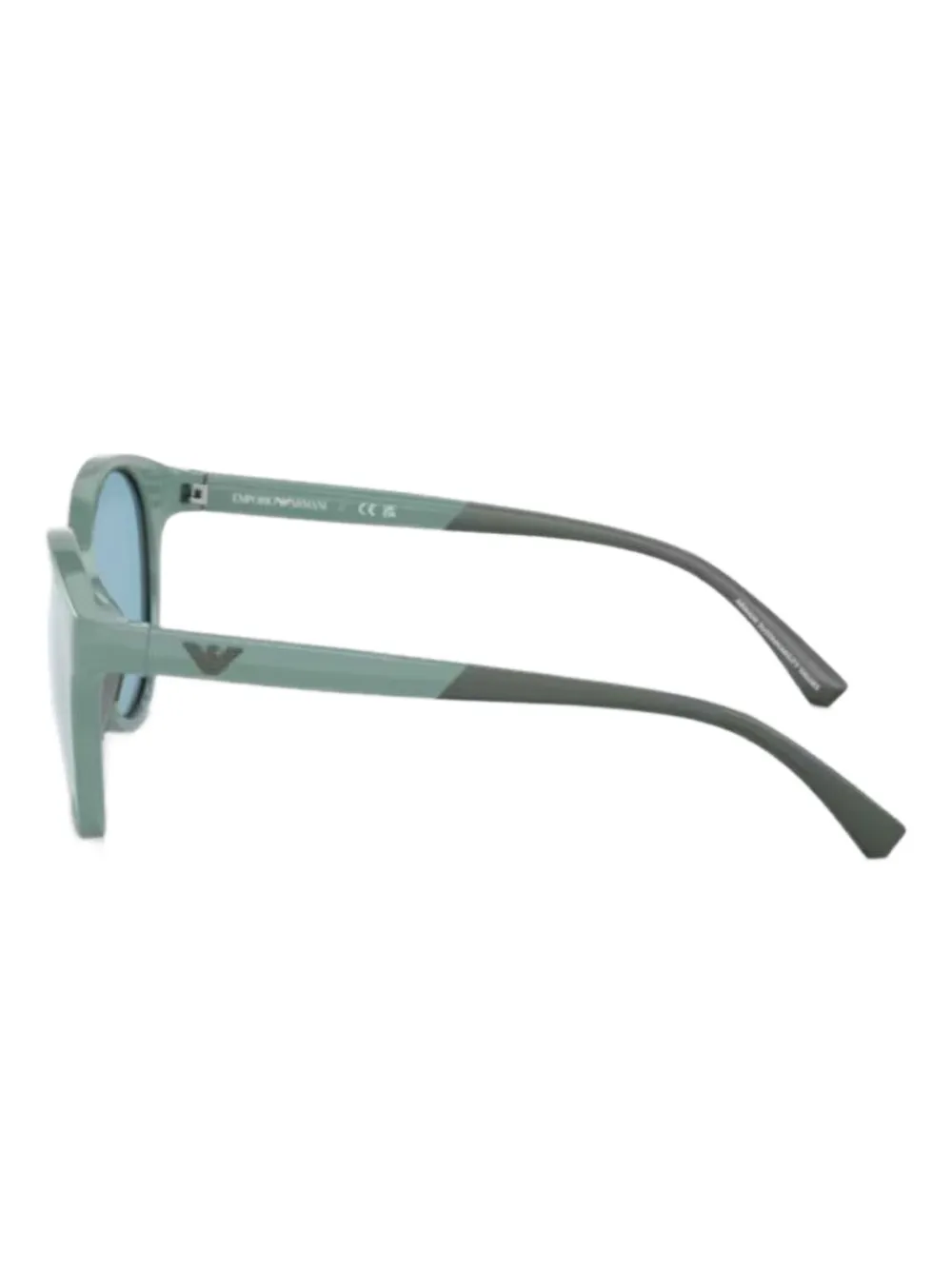 Emporio Armani Zonnebril met rond montuur Groen