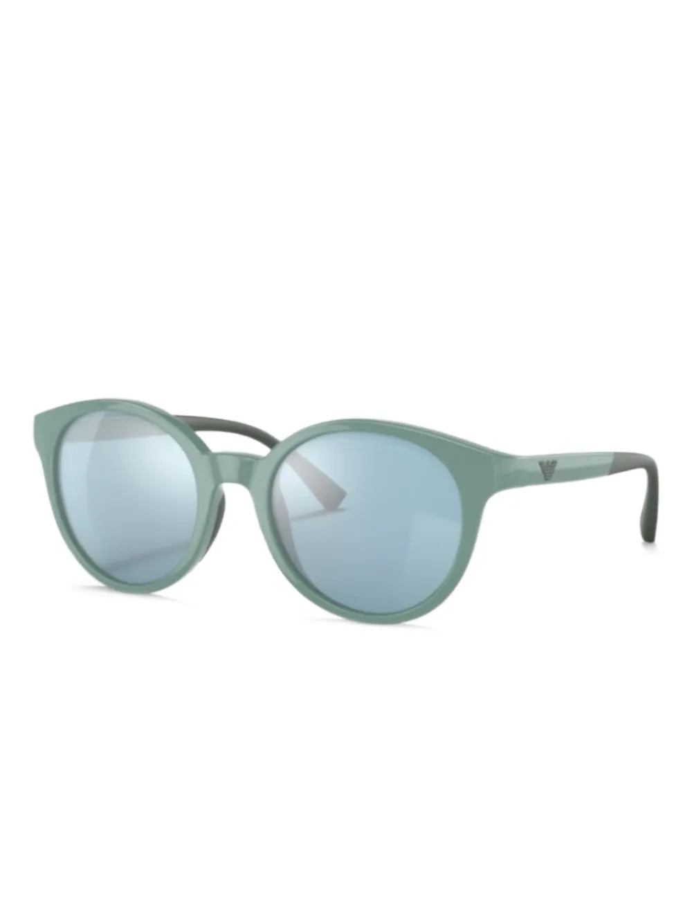 Emporio Armani Zonnebril met rond montuur Groen
